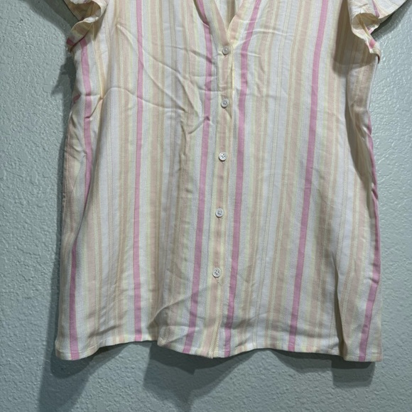 Paige Remy Stripe Button Front Top Size Small - Picture 6 of 14